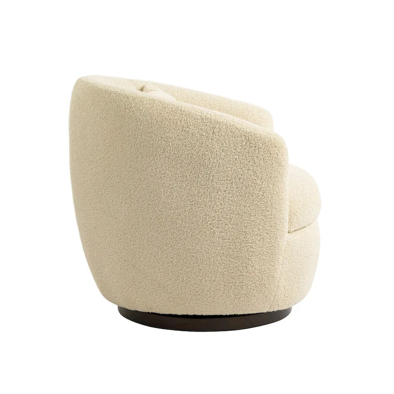 Fauteuil pivotant rembourré avec rangement et design ergonomique