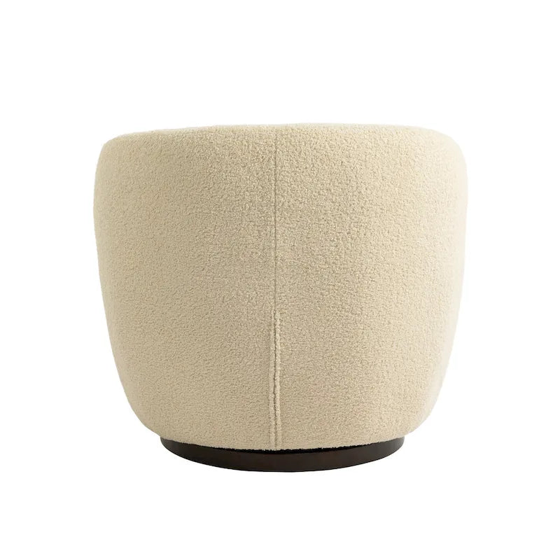 Fauteuil pivotant rembourré avec rangement et design ergonomique