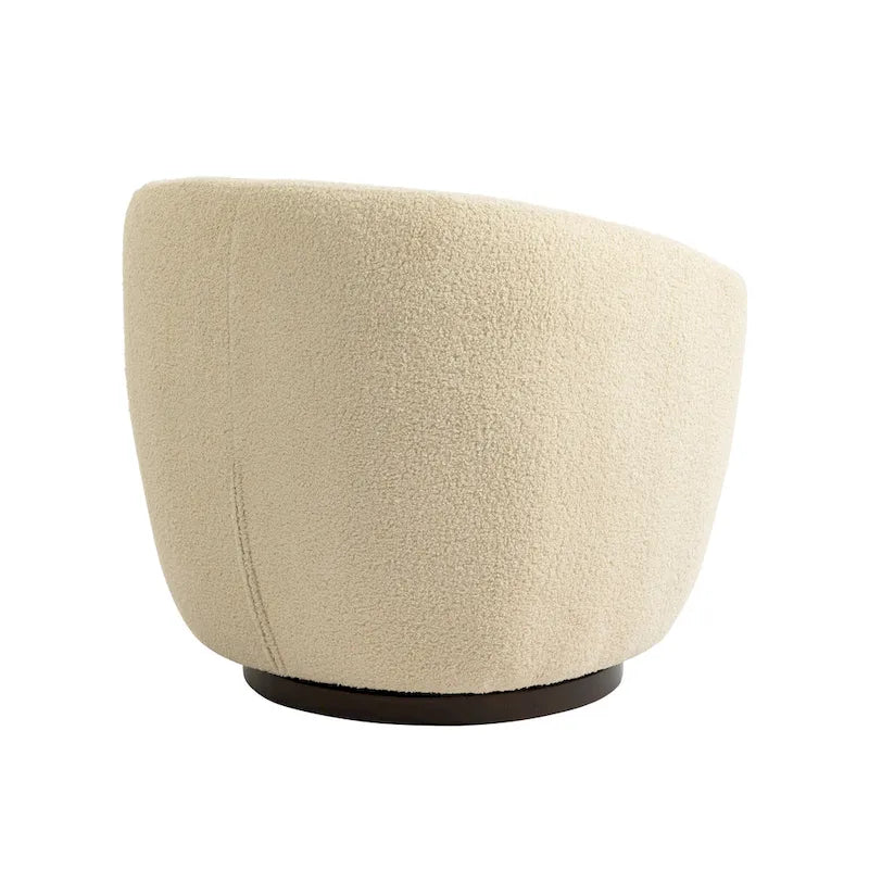Fauteuil pivotant rembourré avec rangement et design ergonomique