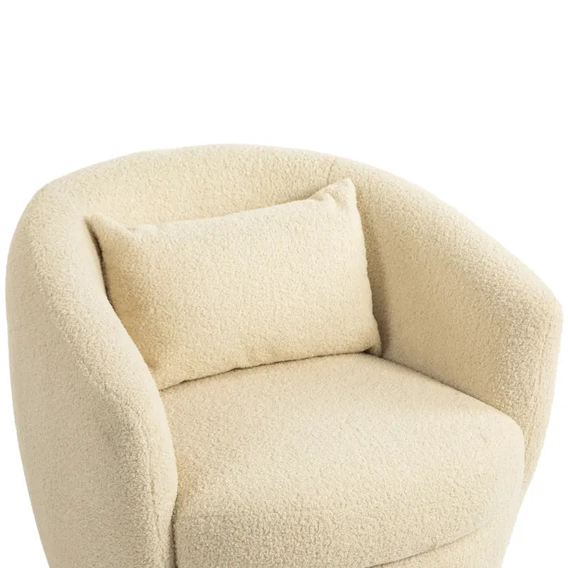 Fauteuil pivotant rembourré avec rangement et design ergonomique