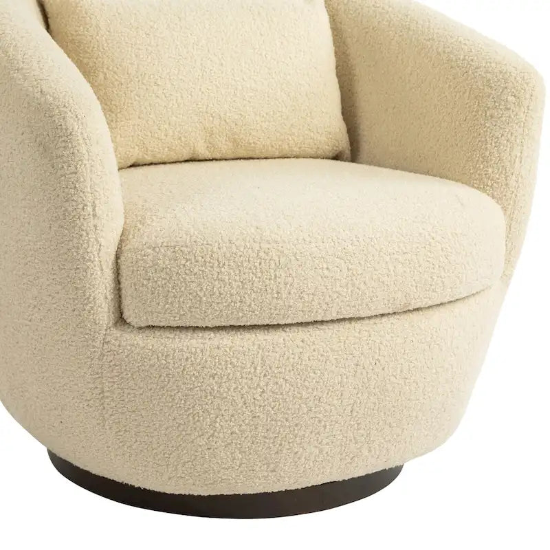 Fauteuil pivotant rembourré avec rangement et design ergonomique