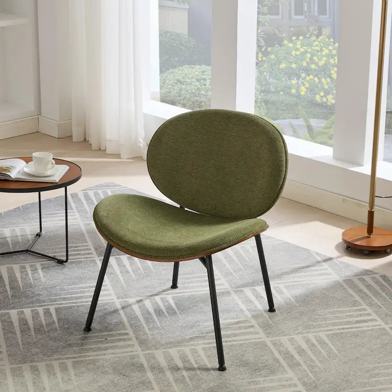 Fauteuil Tripode Shell Chair, tissu orange