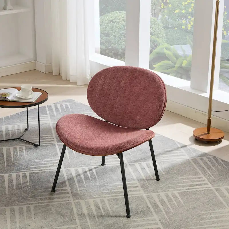 Fauteuil Tripode Shell Chair, tissu orange