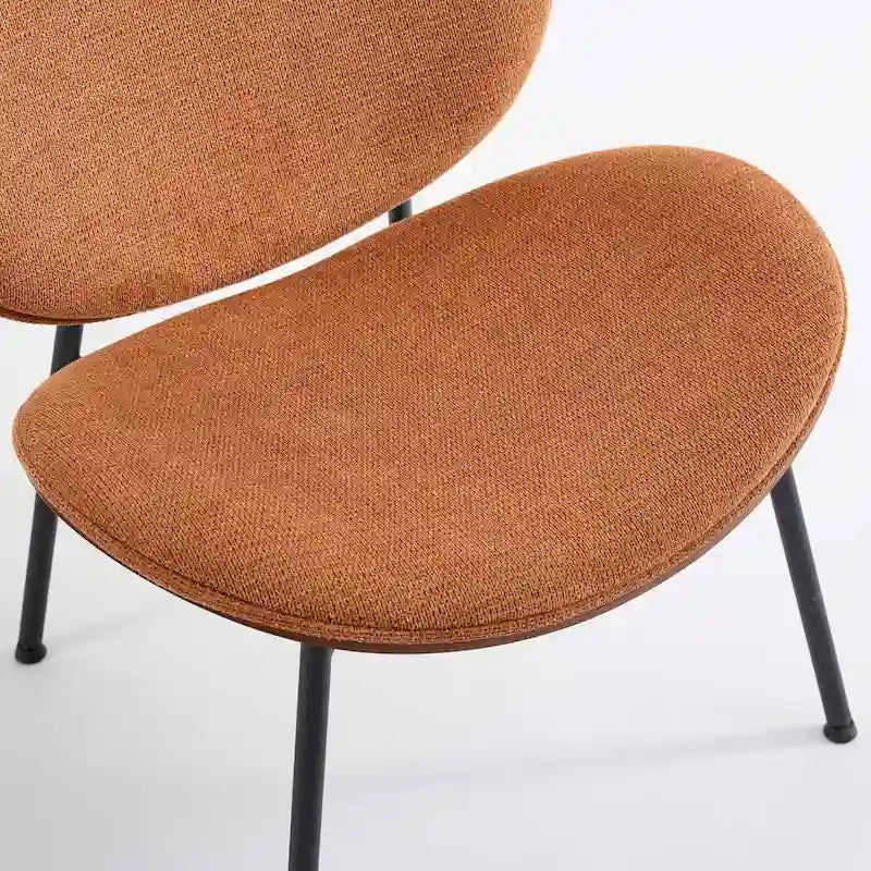 Fauteuil Tripode Shell Chair, tissu orange