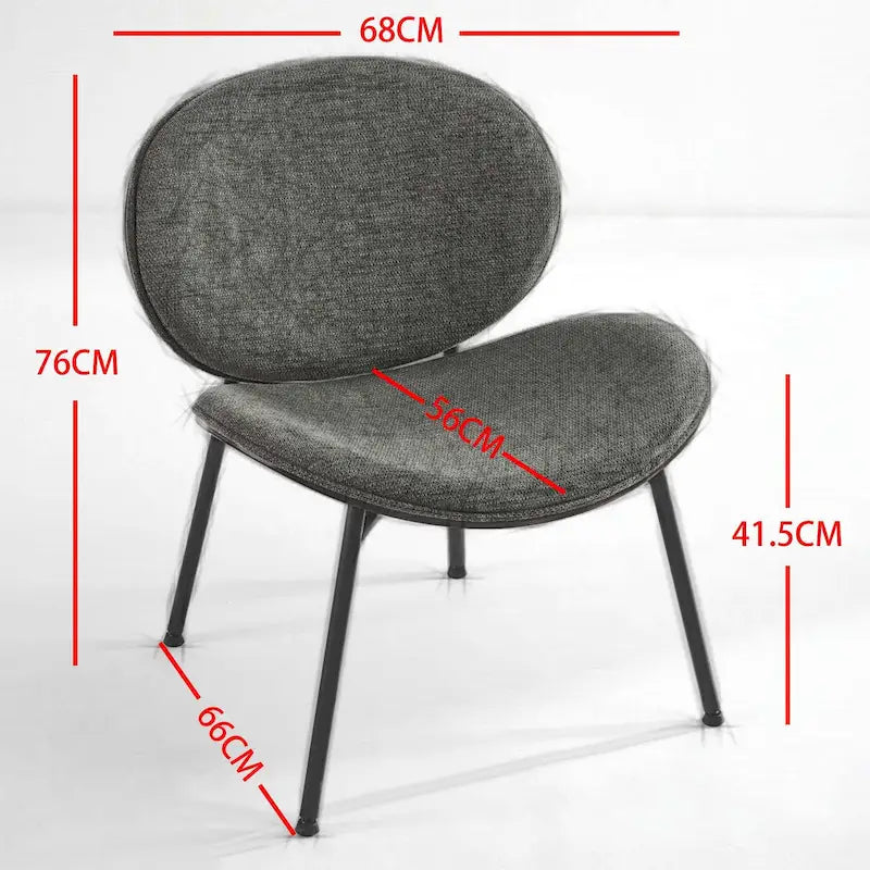 Fauteuil Tripode Shell Chair, tissu orange