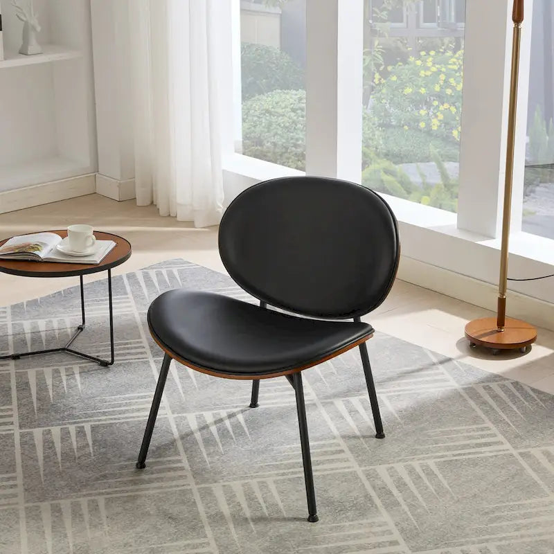 Fauteuil Tripode Shell Chair, tissu orange