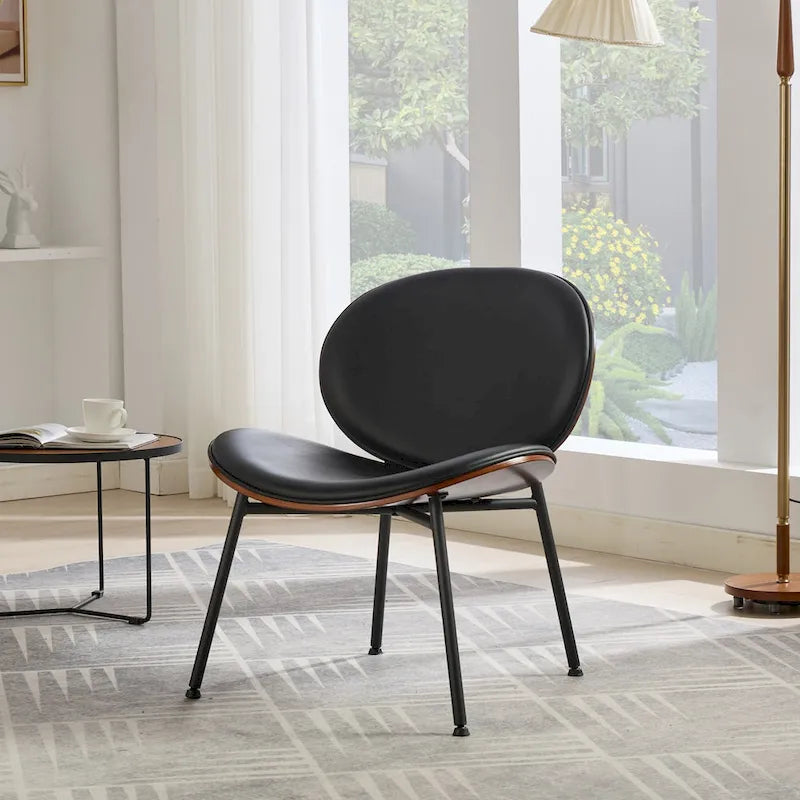 Fauteuil Tripode Shell Chair, tissu orange