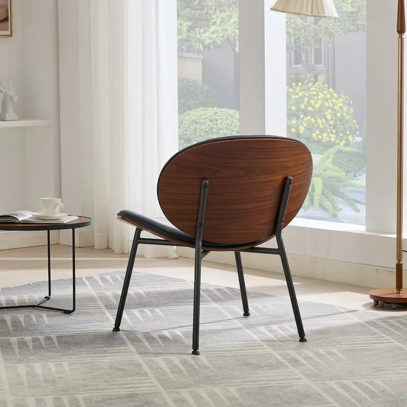 Fauteuil Tripode Shell Chair, tissu orange