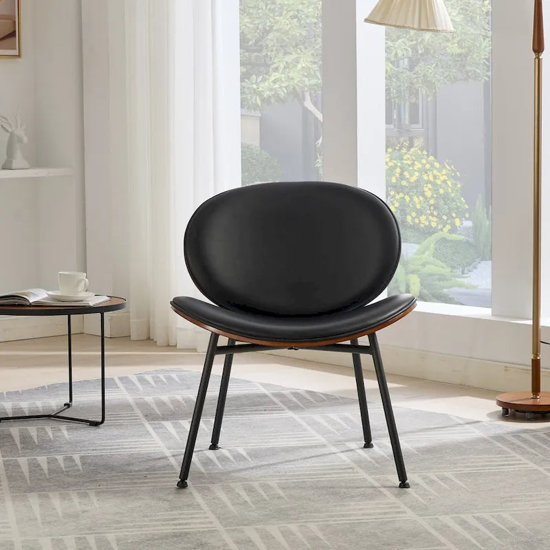 Fauteuil Tripode Shell Chair, tissu orange