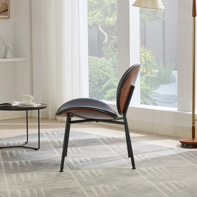 Fauteuil Tripode Shell Chair, tissu orange