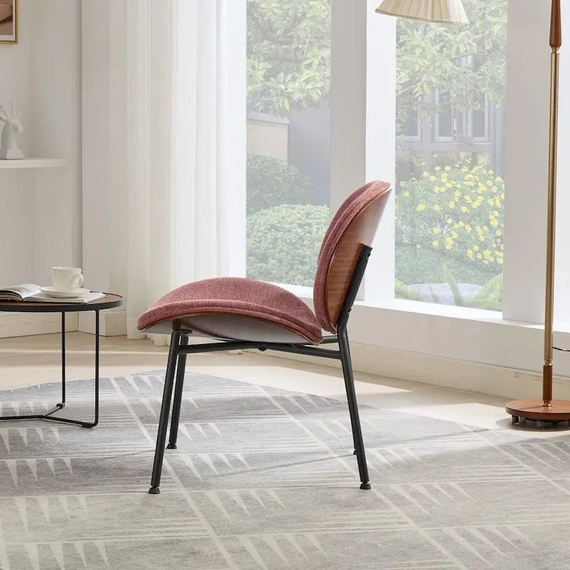 Fauteuil Tripode Shell Chair, tissu orange