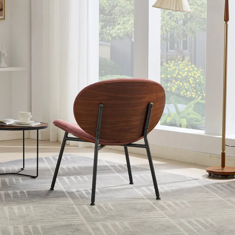 Fauteuil Tripode Shell Chair, tissu orange