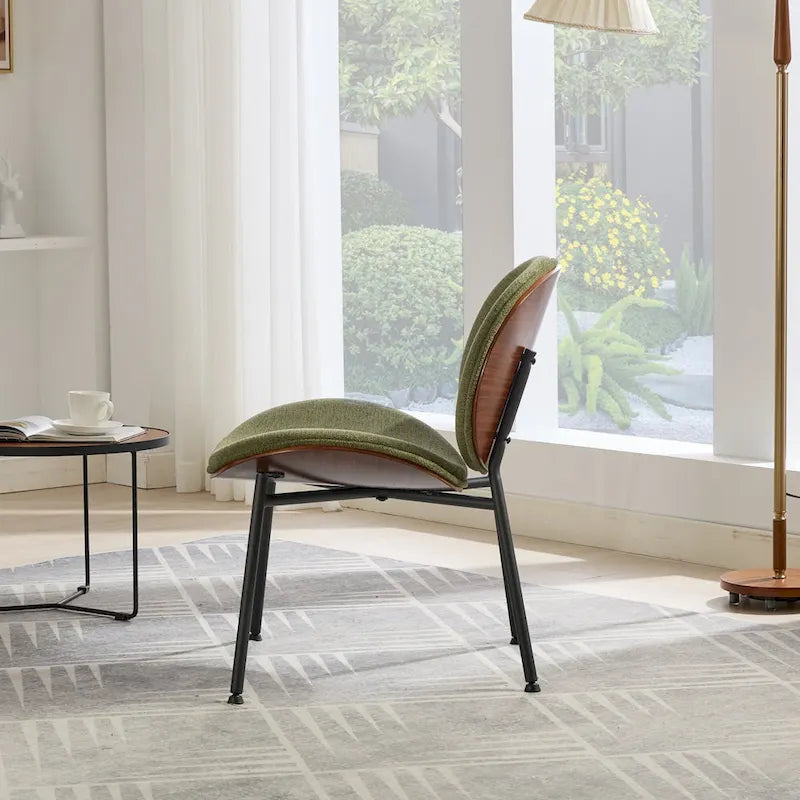 Fauteuil Tripode Shell Chair, tissu orange