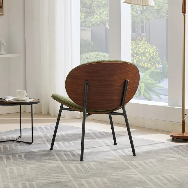Fauteuil Tripode Shell Chair, tissu orange