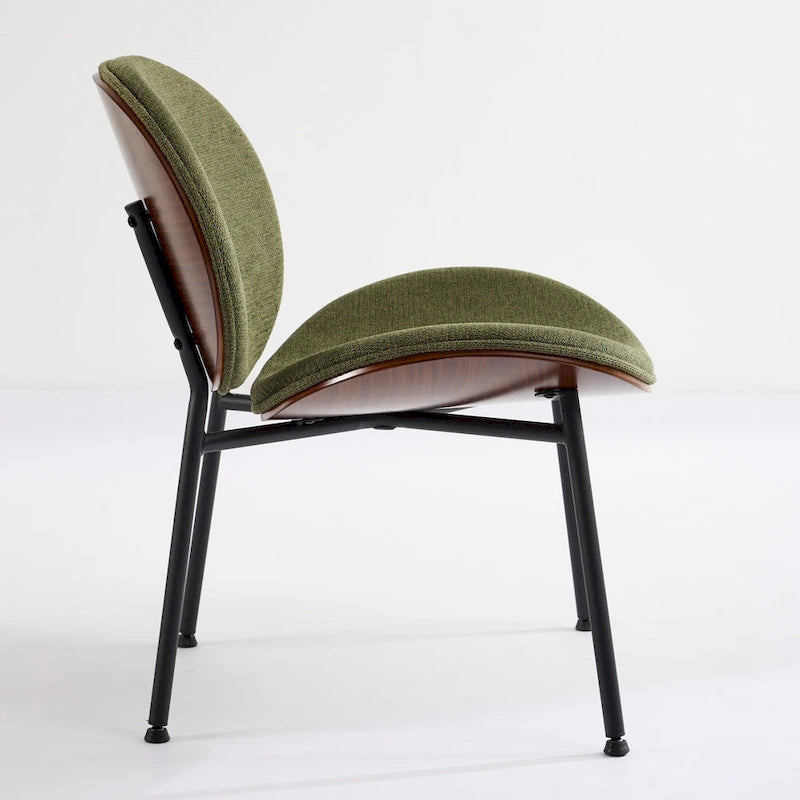 Fauteuil Tripode Shell Chair, tissu orange