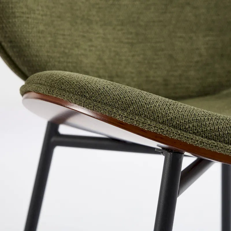 Fauteuil Tripode Shell Chair, tissu orange