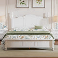 Lit plateforme de style rétro, grandeur queen, cadre de lit plateforme en bois