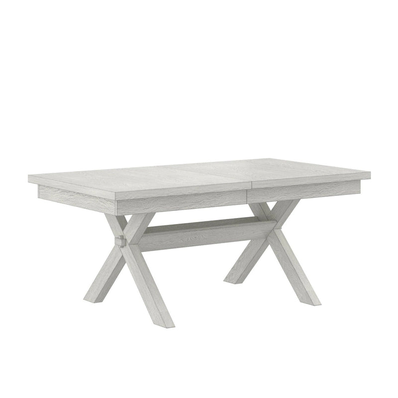 Table à manger extensible rectangulaire moderne en bois massif