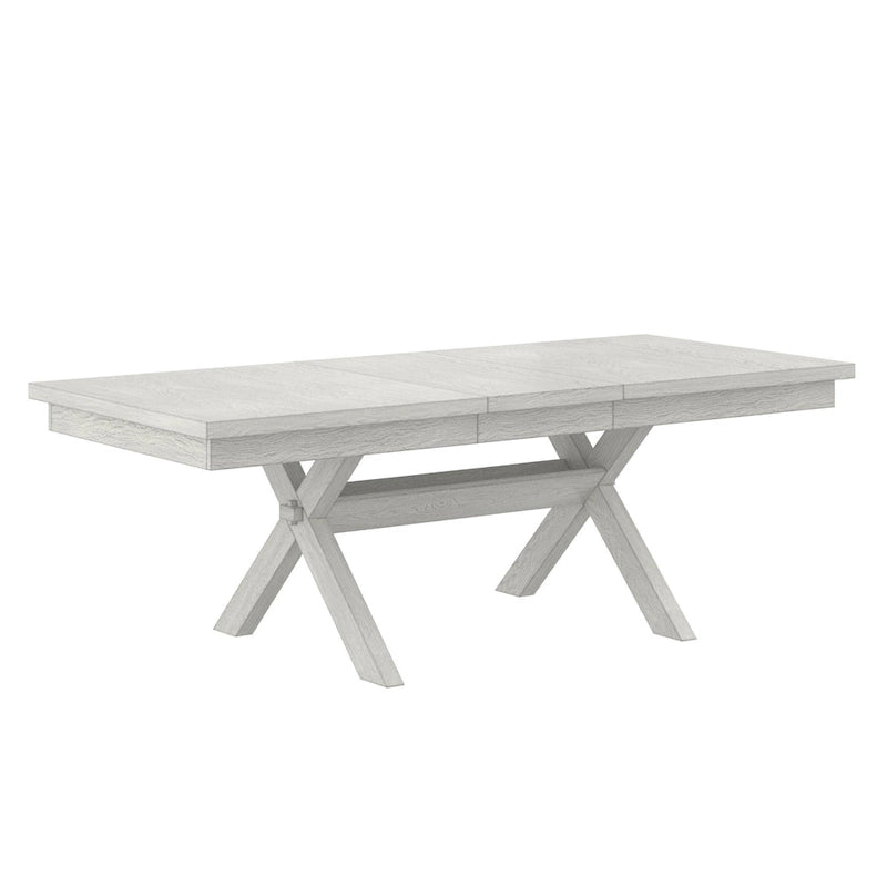 Table à manger extensible rectangulaire moderne en bois massif