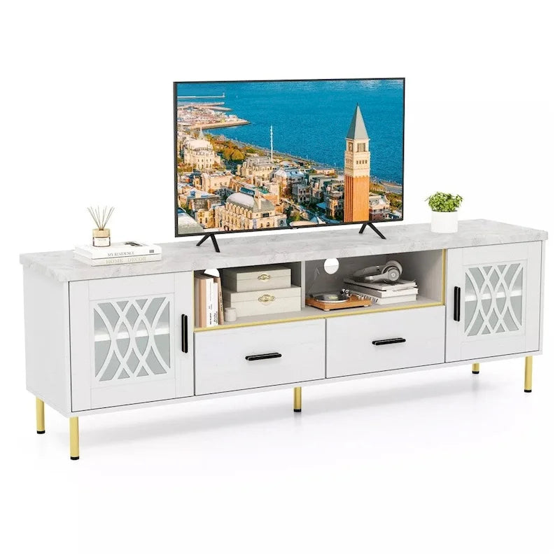 Meuble TV moderne en faux marbre