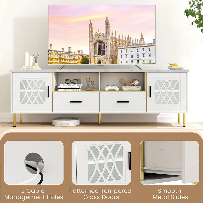 Meuble TV moderne en faux marbre