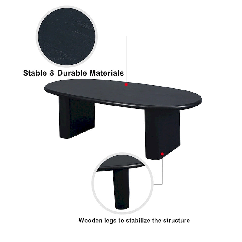 Table basse moderne Table basse ovale