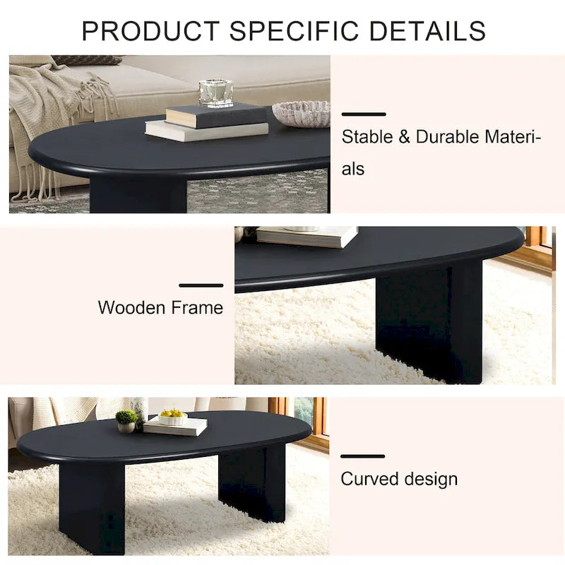 Table basse moderne Table basse ovale
