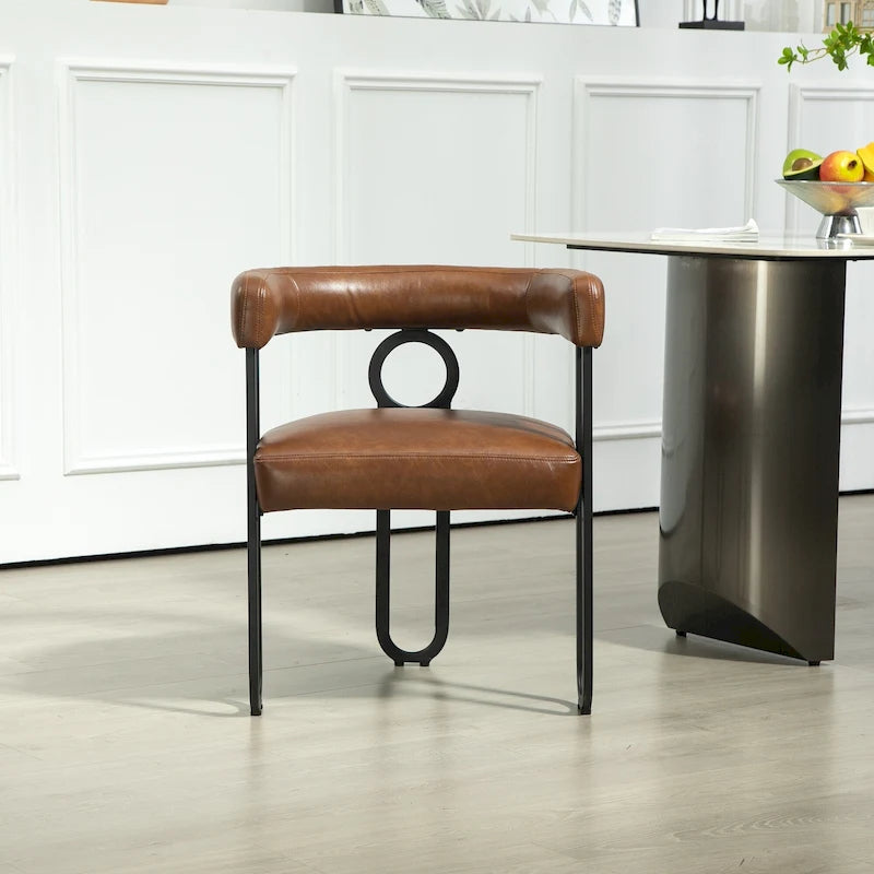 Chaise d'appoint moderne en PU pour le salon ou la salle à manger