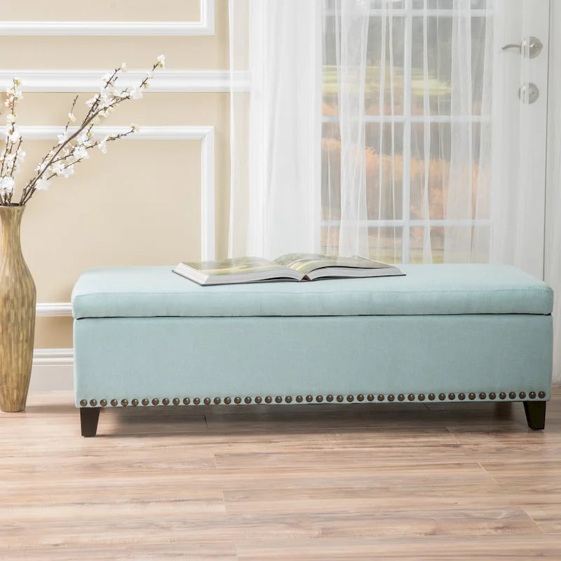 Banc Ottoman de Rangement en Tissu