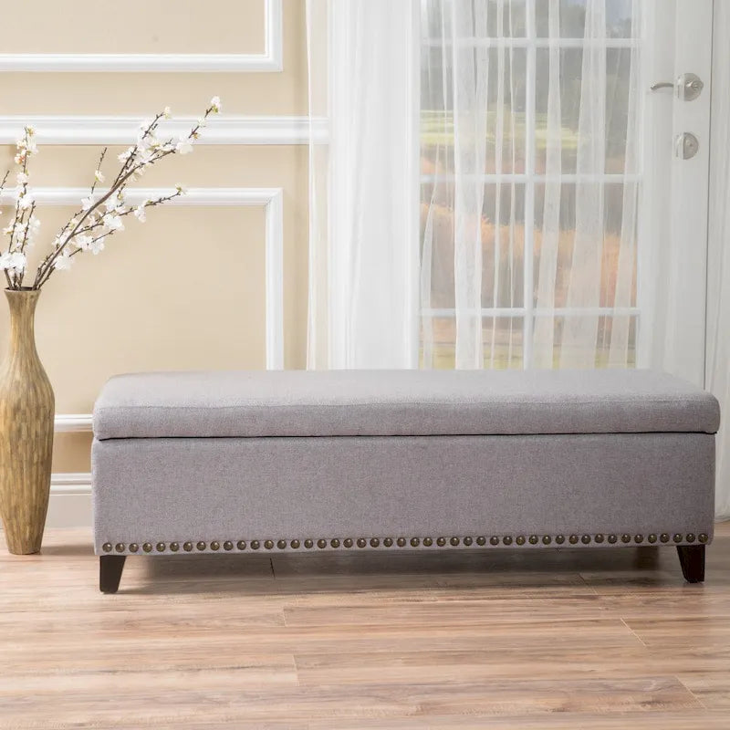 Banc Ottoman de Rangement en Tissu