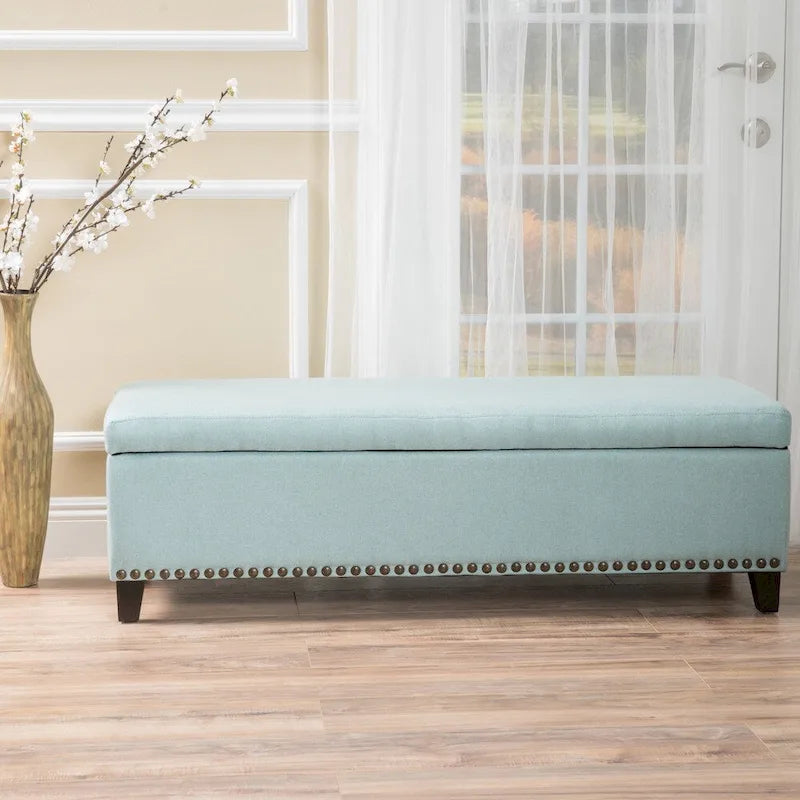 Banc Ottoman de Rangement en Tissu