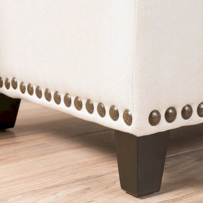 Banc Ottoman de Rangement en Tissu