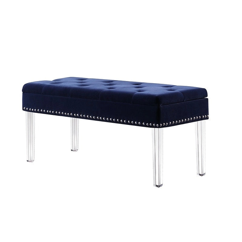 Banc de rangement capitonné du milieu du siècle
