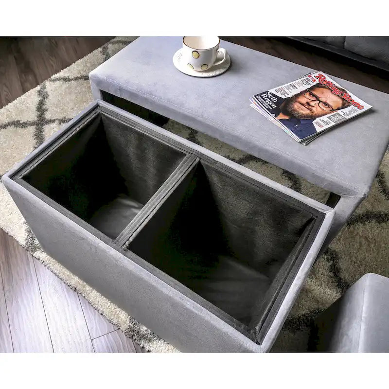 Banc gigogne et pouf contemporains en similicuir