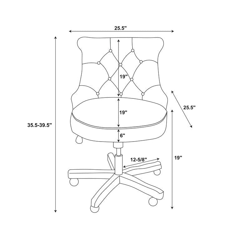 Fauteuil de bureau pivotant rembourré