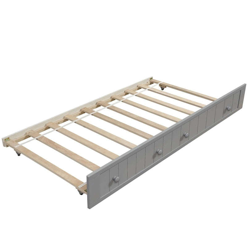 Lit de repos double en bois avec 2 tiroirs / Lit gigogne, Canapé-lit