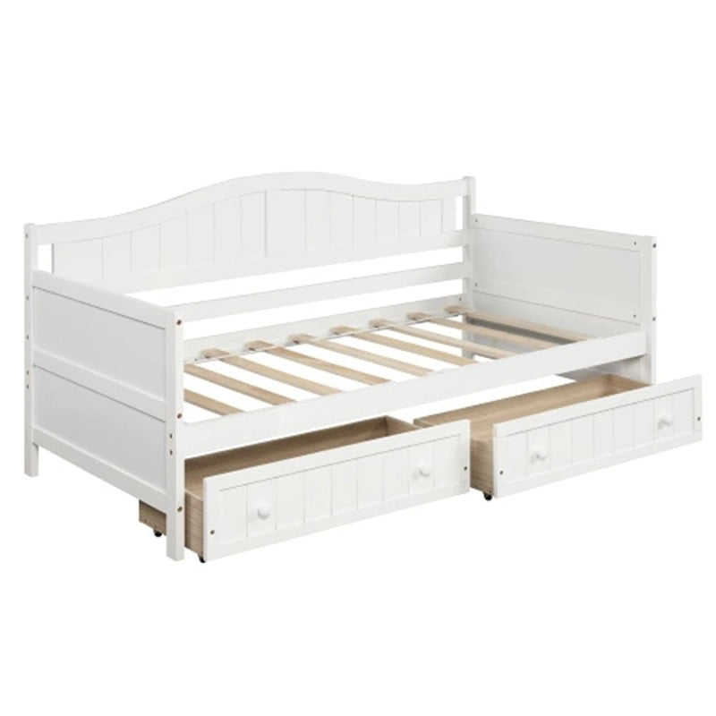 Lit de repos double en bois avec 2 tiroirs / Lit gigogne, Canapé-lit