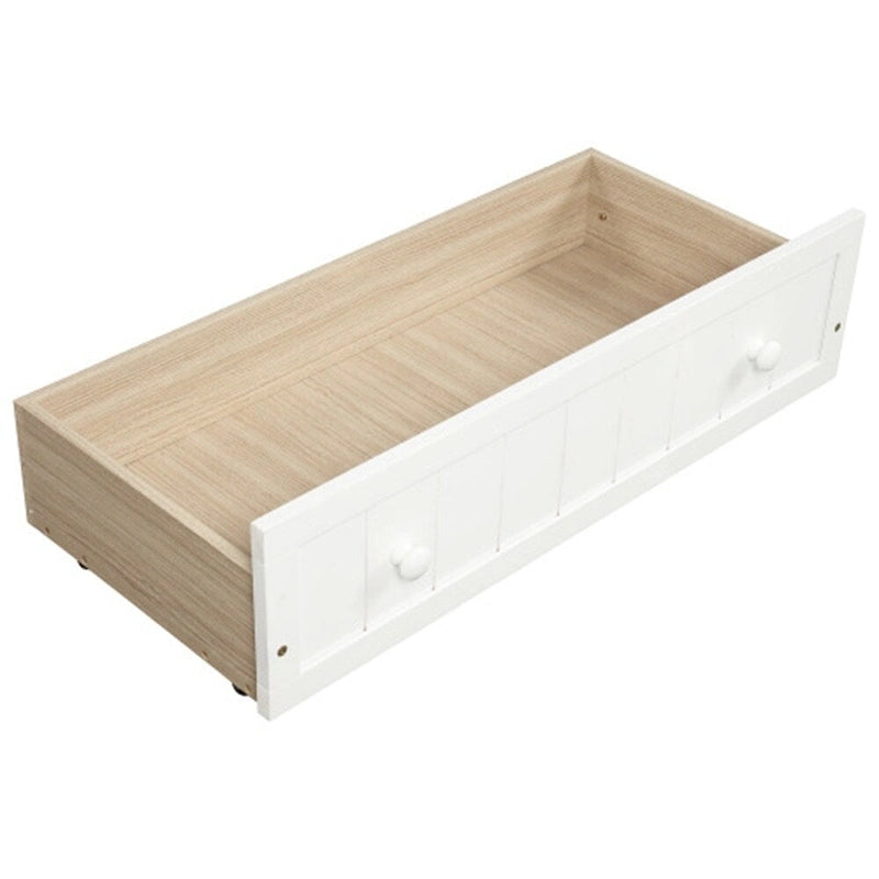Lit de repos double en bois avec 2 tiroirs / Lit gigogne, Canapé-lit