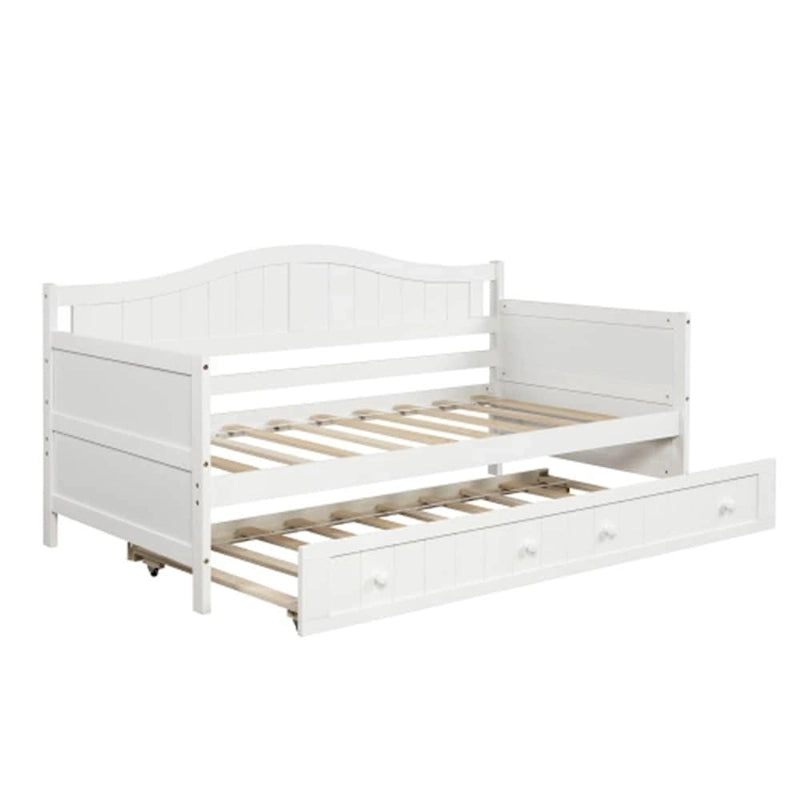 Lit de repos double en bois avec 2 tiroirs / Lit gigogne, Canapé-lit