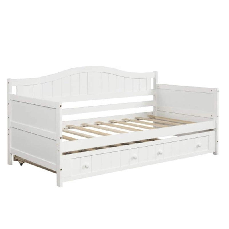 Lit de repos double en bois avec 2 tiroirs / Lit gigogne, Canapé-lit