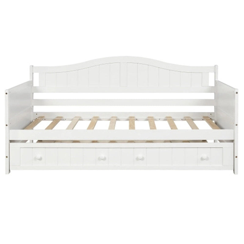 Lit de repos double en bois avec 2 tiroirs / Lit gigogne, Canapé-lit