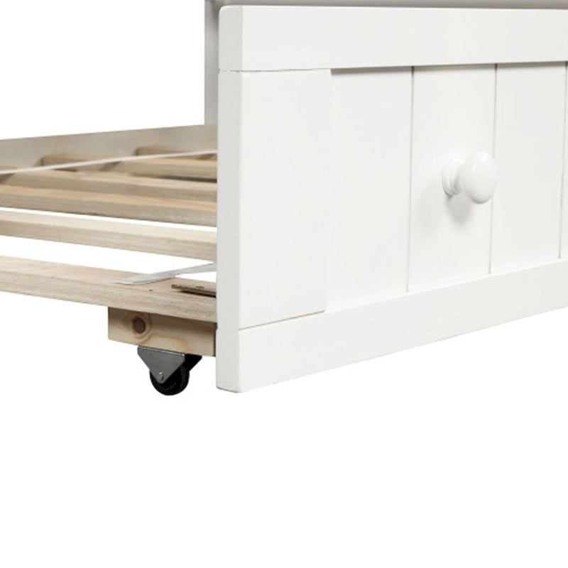 Lit de repos double en bois avec 2 tiroirs / Lit gigogne, Canapé-lit