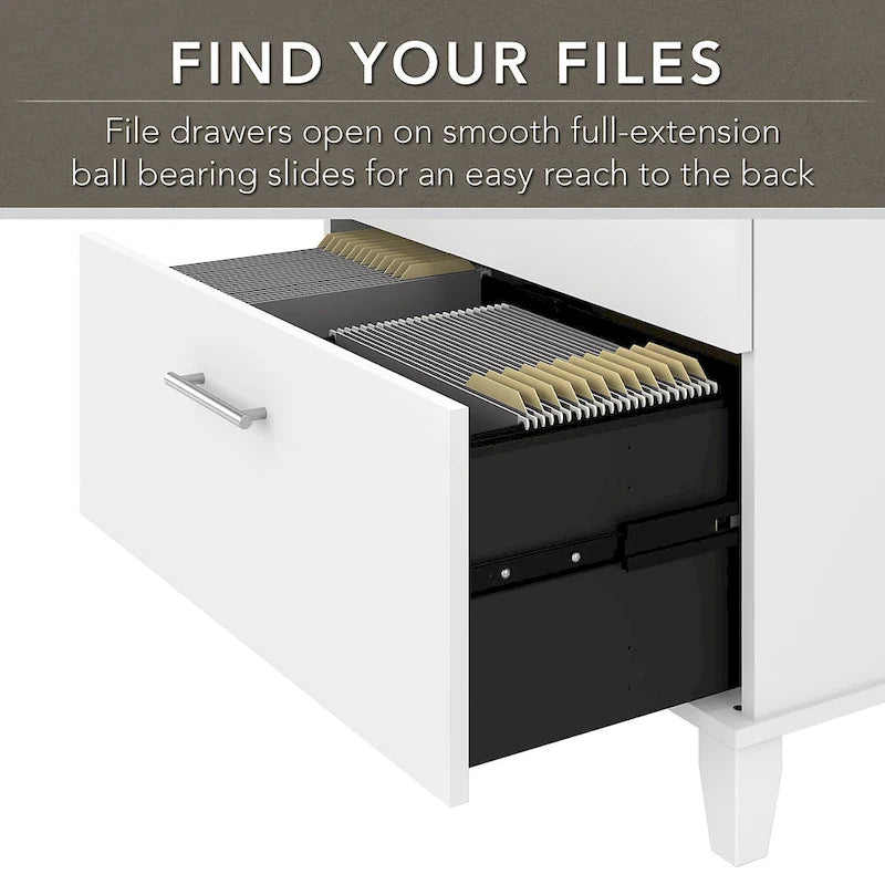 Bureau d'angle avec huche, armoire et bibliothèque intégré(e) en