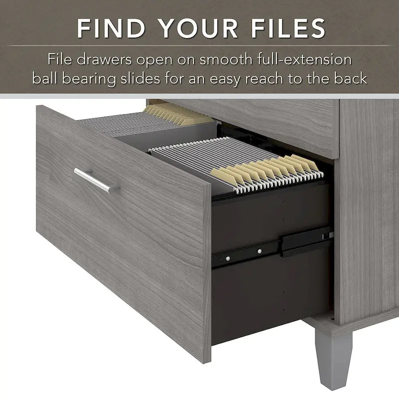 Bureau d'angle avec huche, armoire et bibliothèque intégré(e) en