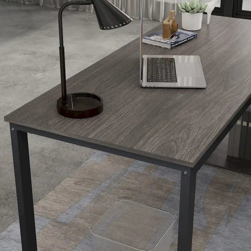 Bureau d'ordinateur en L - Poste de travail avec rangement