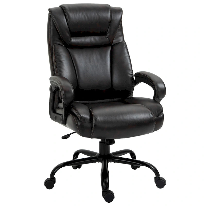 Chaise de bureau de direction Fauteuil de bureau en cuir PU Rembourrage ergonomique