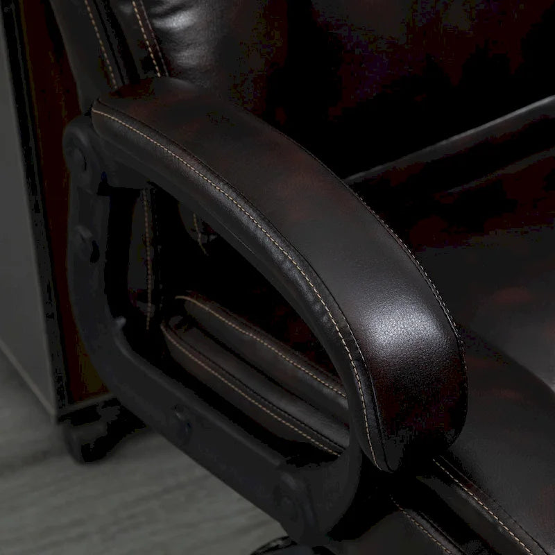 Chaise de bureau de direction Fauteuil de bureau en cuir PU Rembourrage ergonomique