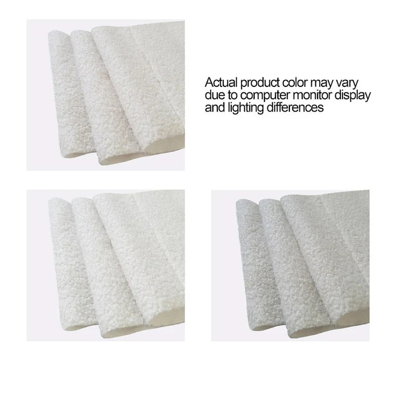 Lit plateforme rembourré en tissu bouclé avec tiroir