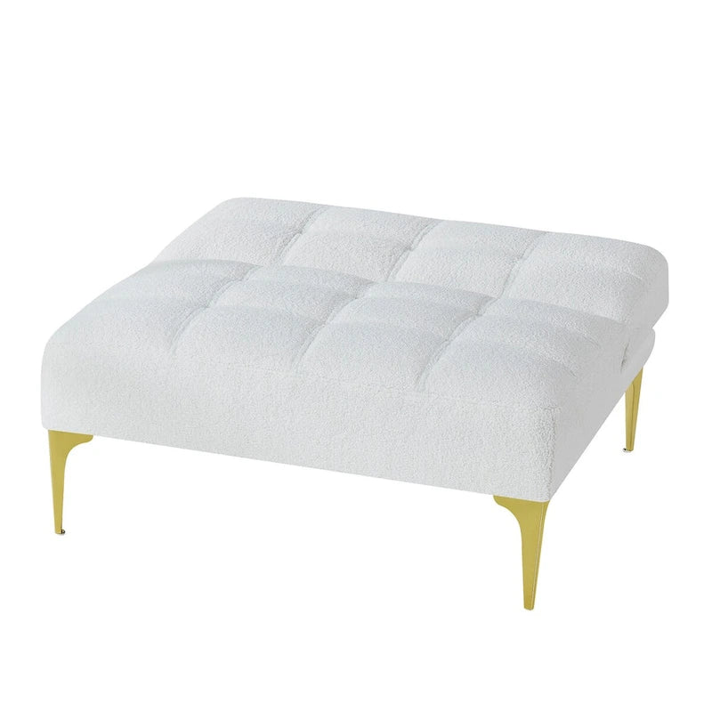 Canapé-lit convertible futon avec pieds en bois massif et revêtement en lin