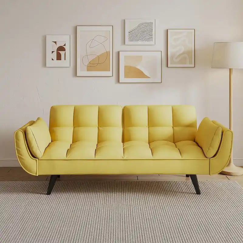 Canapé-lit futon, canapé futon pliable convertible inclinable